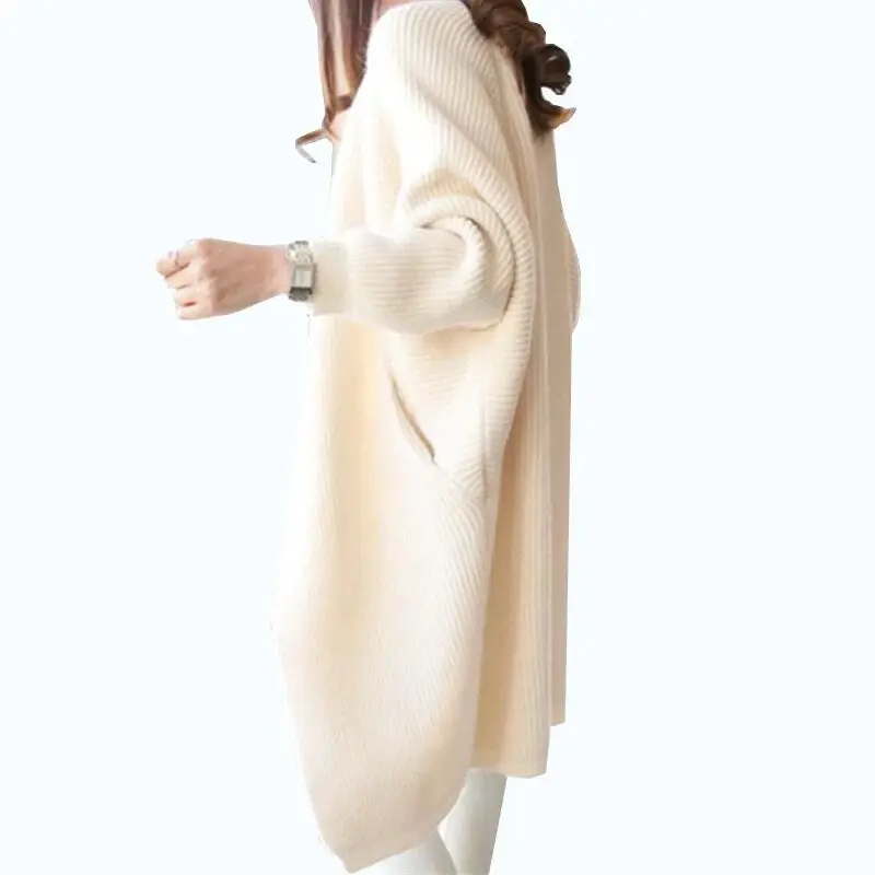 Женские длинные кардиганы осень зима стежка пончо вязаный свитер женский большого размера шаль накидка куртка Пальто Тренч парки