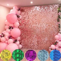 2pcs party background curtain sequin wedding decor baby shower sequin wall glitter backdrop curtain birthday backdrop decoration