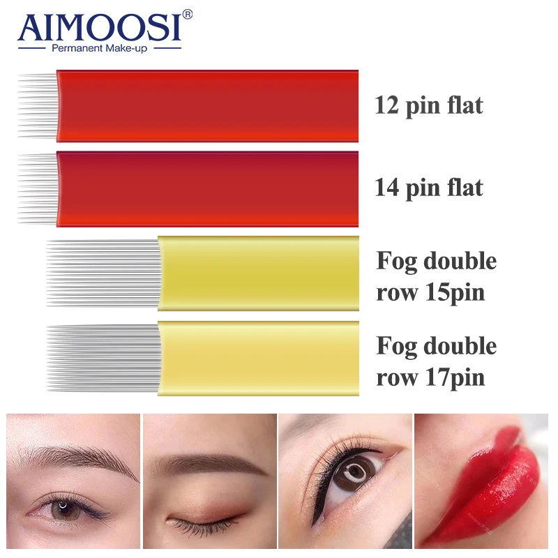 50 шт. очень тонкие нано лезвия микроблейдинг ИГЛЫ Перманентный макияж бровей