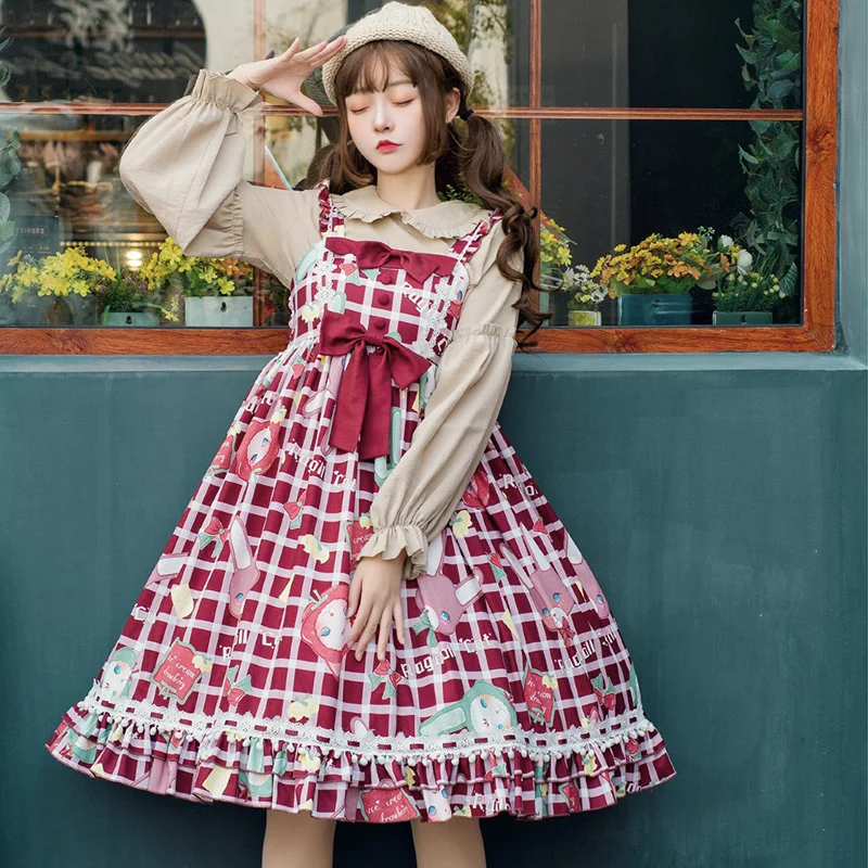 

Платье в стиле «лолита» с милым кроликом и ремешком