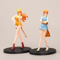 anime peripheral sexy nami nico robinmiss action figure model toy sitting position cartoon doll collection cake ornaments gift