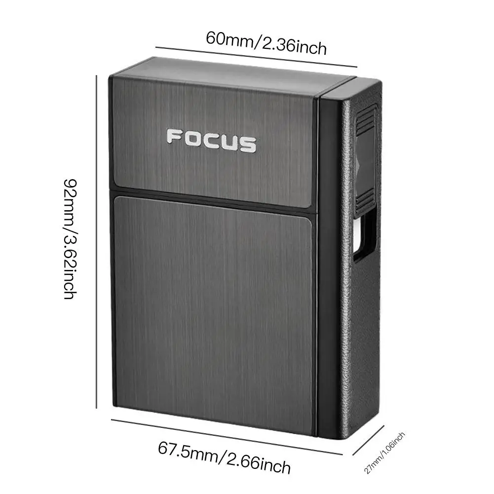 20-pack металлический чехол для сигарет USB Заряженная Электронная зажигалка креативная коробка для сигарет держатель для сигарет