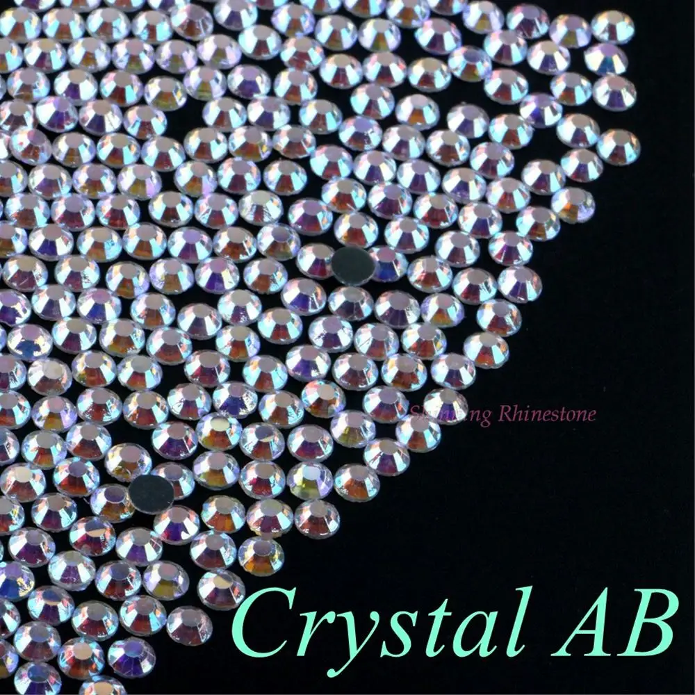 Crystal AB 42 цвета на выбор! SS6 SS10 SS16 SS20 SS30 смешанные размеры DMC качественные стеклянные кристаллы горячей фиксации Стразы железные Стразы с бриллиантами - Цвет: Crystal AB