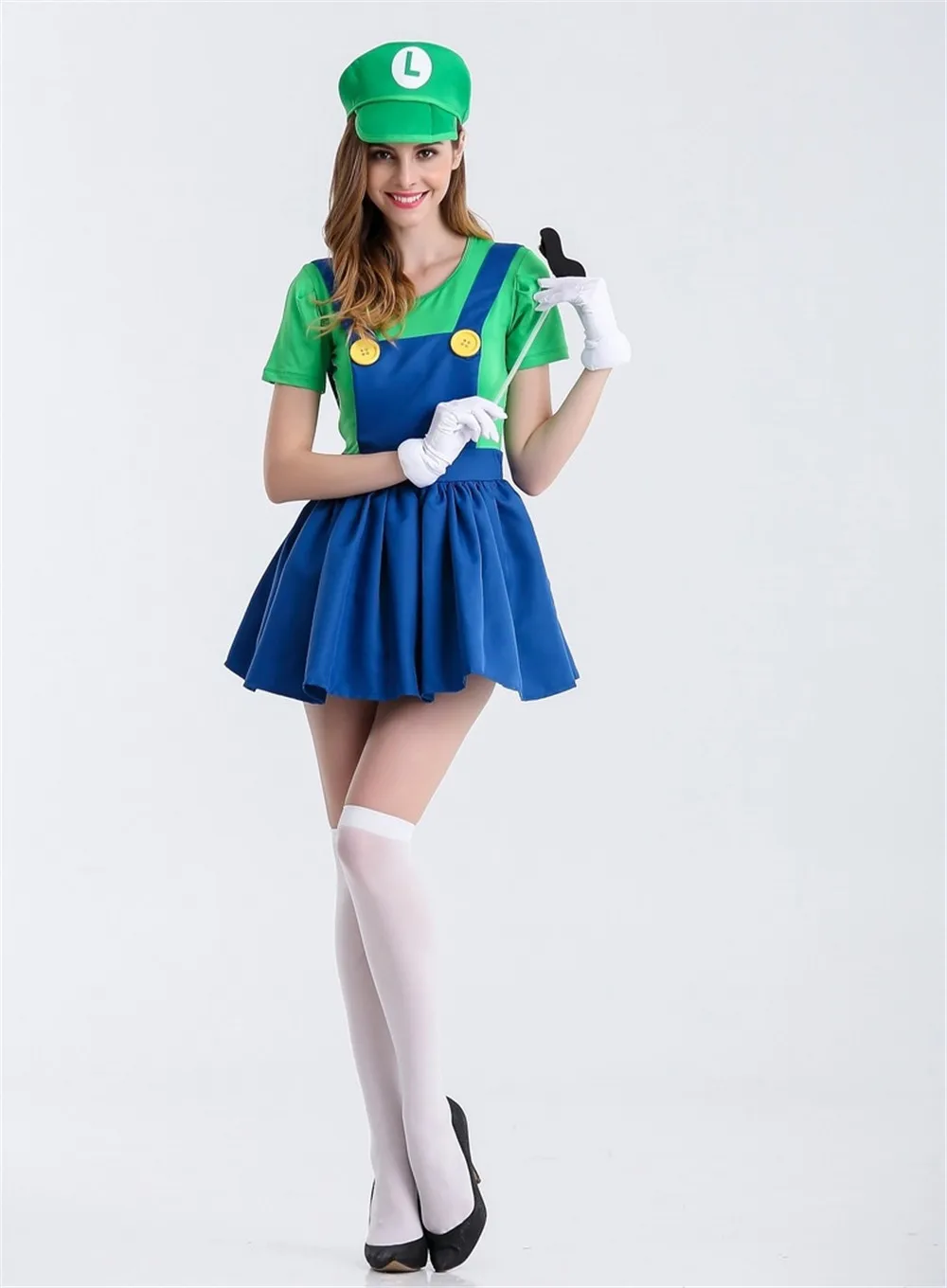 Женский костюм супер Марио карнавальные костюмы для взрослых платье Супер |