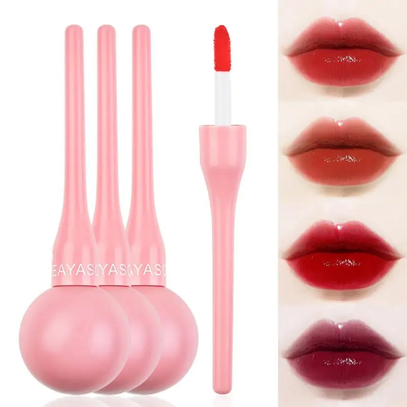 Lollipop Lip Glaze Tint Pump Crystal Waterproof Gloss Niche Small Pepper Stain Moisturizing Sexy Flash TSLM1 |