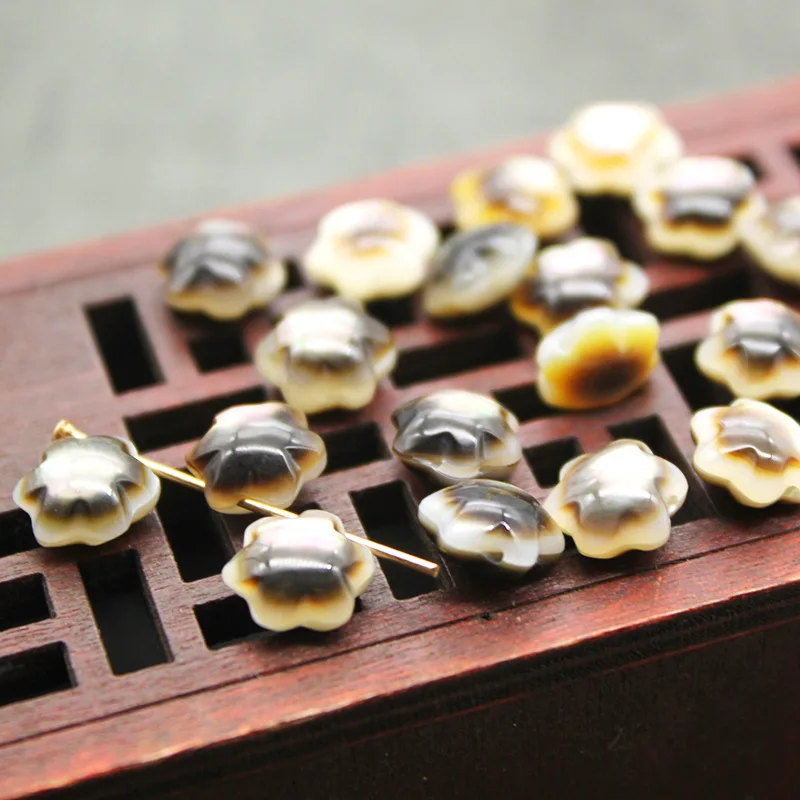 Заколки для волос сделай сам из натурального перламутра бусины ракушек лилии 5