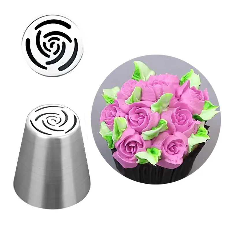 

Russian Drop Rose Tulip Icing Piping Nozzles Stainless Steel Flower Cream Pastry Tips Nozzles Bag Cupcake Cake Decorating Tools