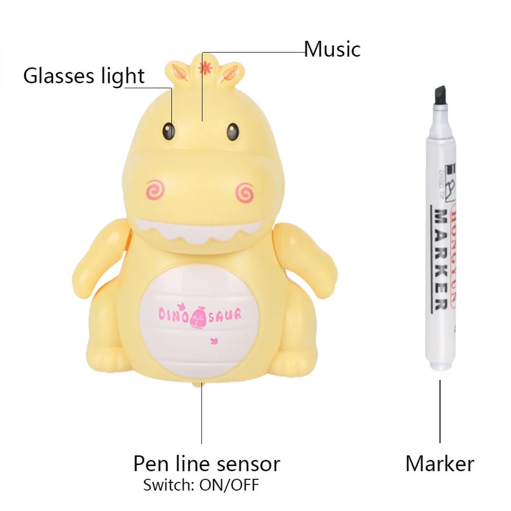 Индуктивная Милая игрушечная машинка-динозавр автомобильная Индукционная