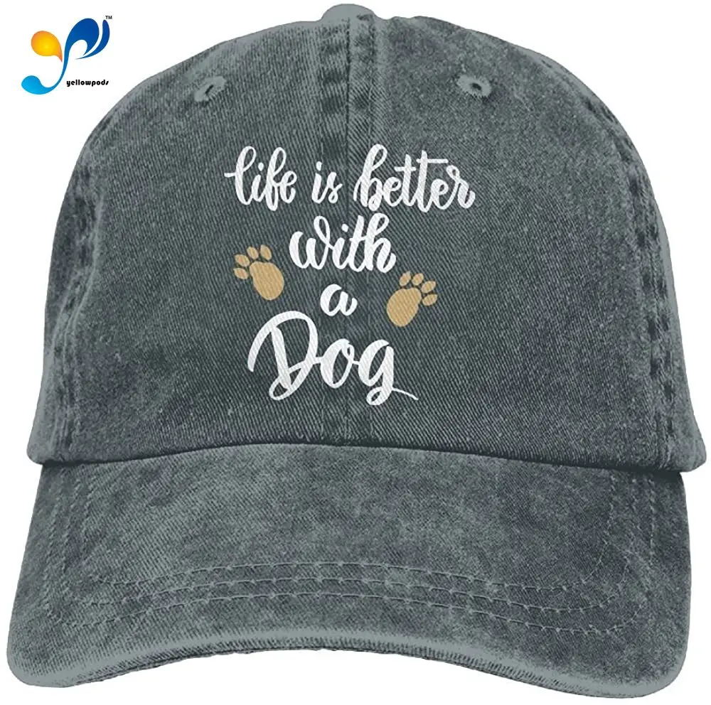 

Life Is Better With A Dog-1 Vintage Jeans Baseball Cap For Men And Women