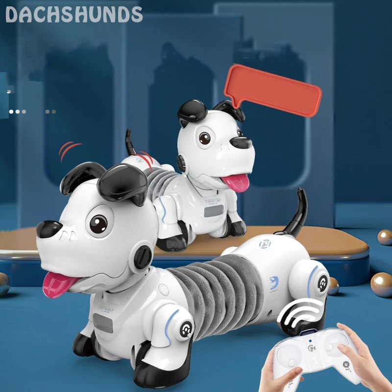 

Electric Infrared Remote Control Dachshund Robot Dog Wireless Follow Electronic Pet Children's Toy
