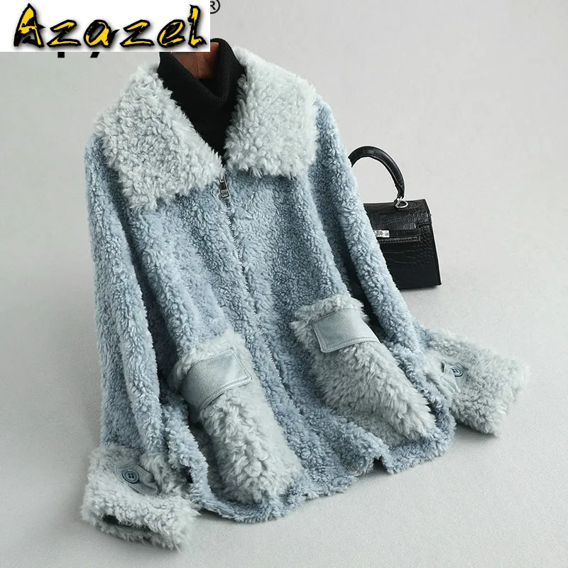 

Пальто из натурального меха, уличная одежда, куртка из 100% шерсти, корейское осенне-зимнее пальто, женская одежда, 2020 овчины, замшевая подкладка ZT3564