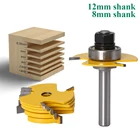 Набор фрез для деревообработки, комплект из 2 пазовых насадок 6 предметов, зубчатые насадки с хвостовиком 8 и 12 дюймов, для работ по дереву