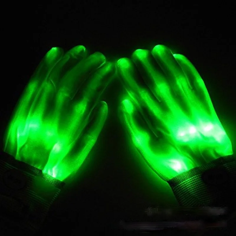Светодиодный светящийся перчатки неоновая подсветка Специальные Хэллоуин