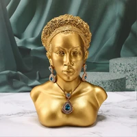 fashion resin portrait model kit display earrings ring necklace choker jewelry display stand props wholesale for women