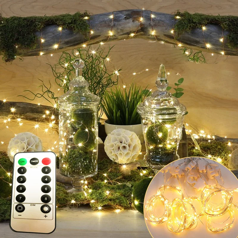 

Led String Lights Curtain String Lights Icicle Lights Copper Wire Lights Usb Remote Control Christmas Lights String Xmas Decor