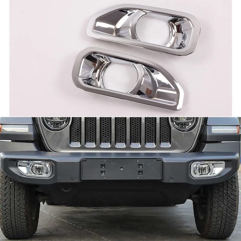 

Car Front Fog Light Lamp Decoration Cover Sticker Accessories for Jeep Wrangler JL 2018-2021 Accessories