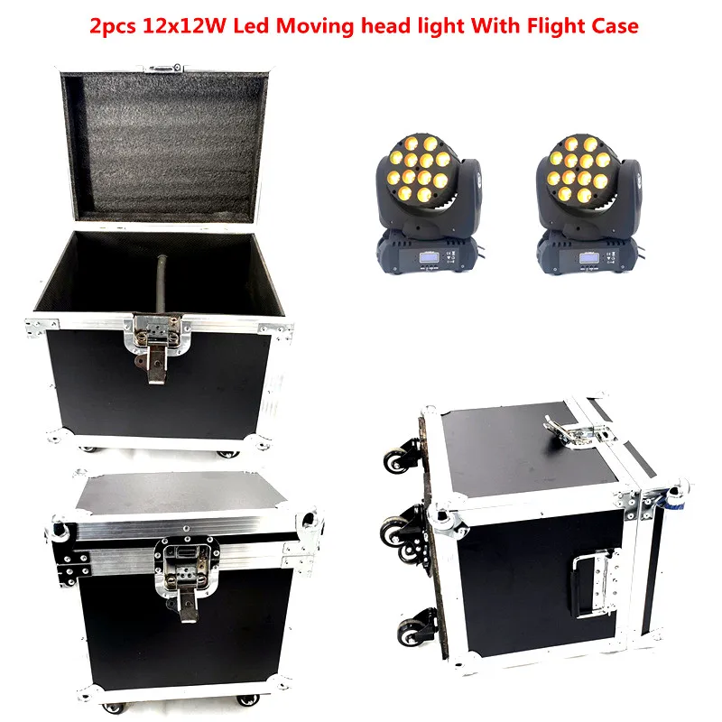 2pcs/Lot Led Wash 12x12w 7x20W LED Moving Head Light With Flight Case 150W Dj Equipment RGBW(CMY) Quad l | Лампы и освещение