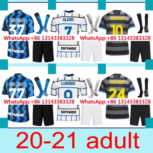 

20-21 custom Inter shirt +sock Set Free shipping 2020 Top Thai Milan sale 2021 Best quality adult Top Best