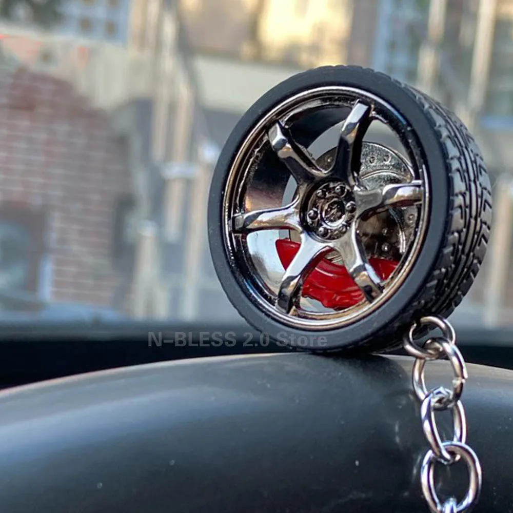 Автомобильный брелок для ключей с колесным ободом из сплава автомобильный