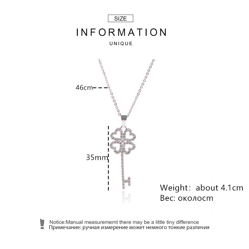 RAKOL новый модный дизайн 4 сердца цветок с микро проложенным ключом цепочка из