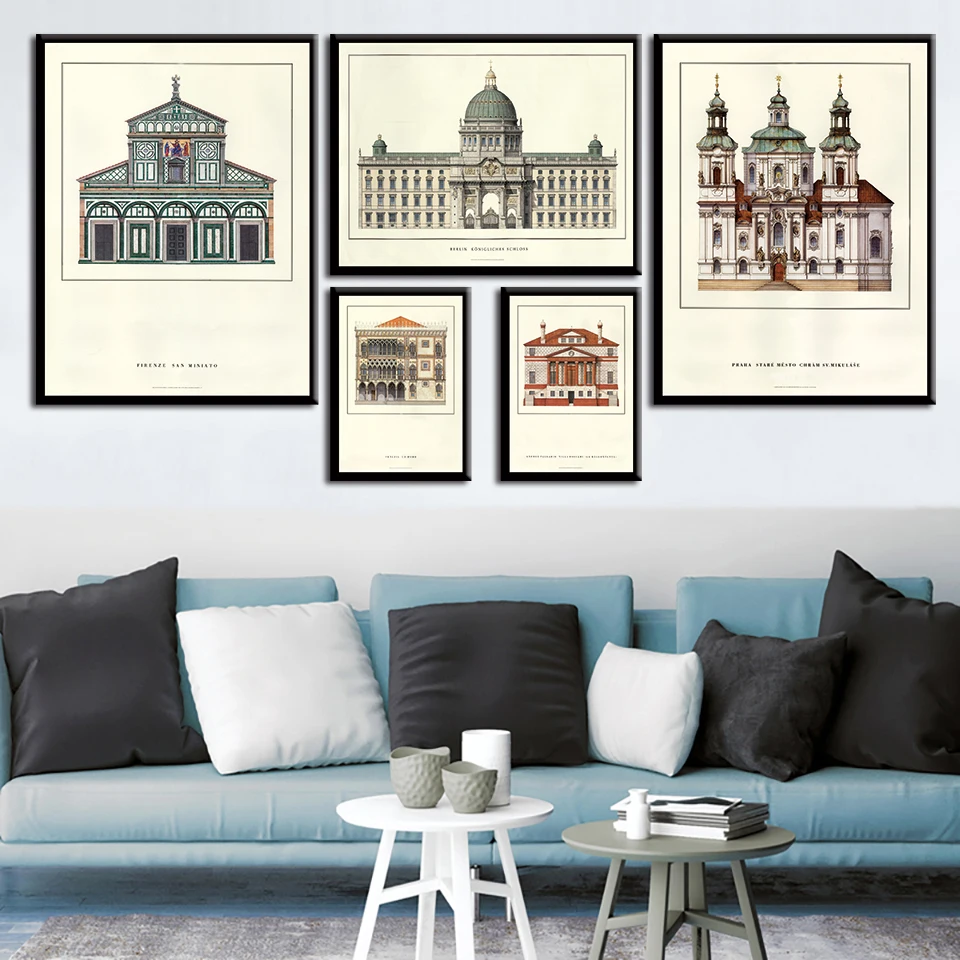 Северный плакат 24 стиля Париж Roma Milano Firenze potsдамская Художественная печать на