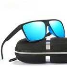 Поляризованные солнцезащитные очки для мужчин, женщин, мужчин, квадратные солнцезащитные очки для вождения, рыбалки, UV400 с чехлом