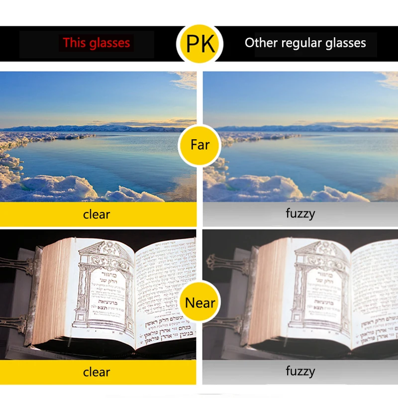 Портативные прогрессивные мультифокальные складные очки для чтения с защитой от синего света для дальнозорких мужчин и женщин с коробкой "Видеть даль и близко".