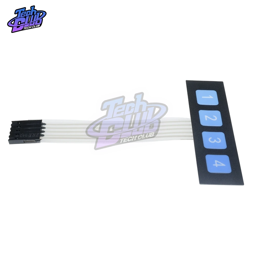 1*4 кнопочный мембранный переключатель матричная клавиатура 1x4 Клавиатура со