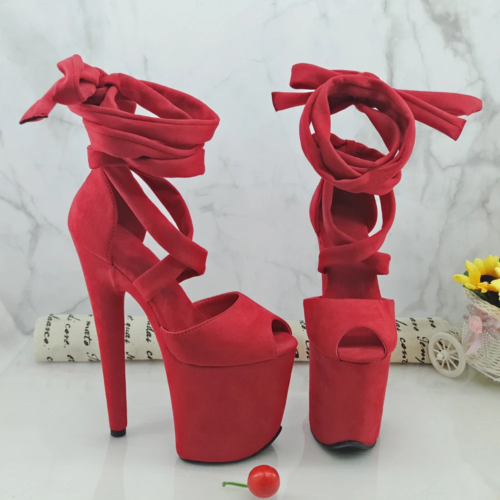 Leecabe 8Inch/20cm Women's Platform Sandals party High Heels Shoes Pole Dancing Shoes
