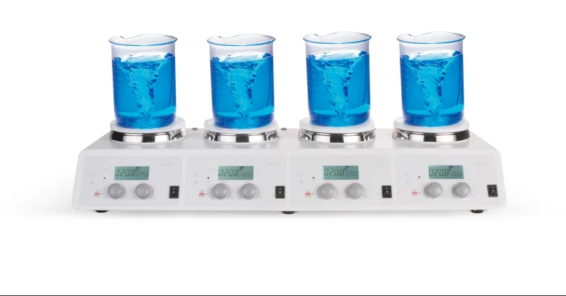 

Magnetic Hotplate Stirrer 4-Channel LCD Digital Magnetic Stirrer MS-H340-S4 Can Be Use For Soxhlet Extraction Vol. 10L*4 tools