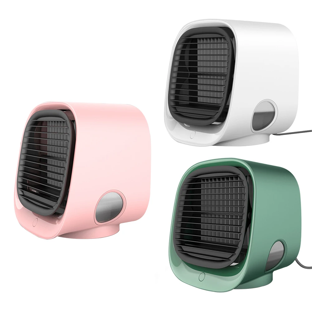 

Air Cooler Fan Mini Desktop Air Conditioner With Night Light Mini Portable Pocket Fan Humidifier Purifier Multifunction Summer