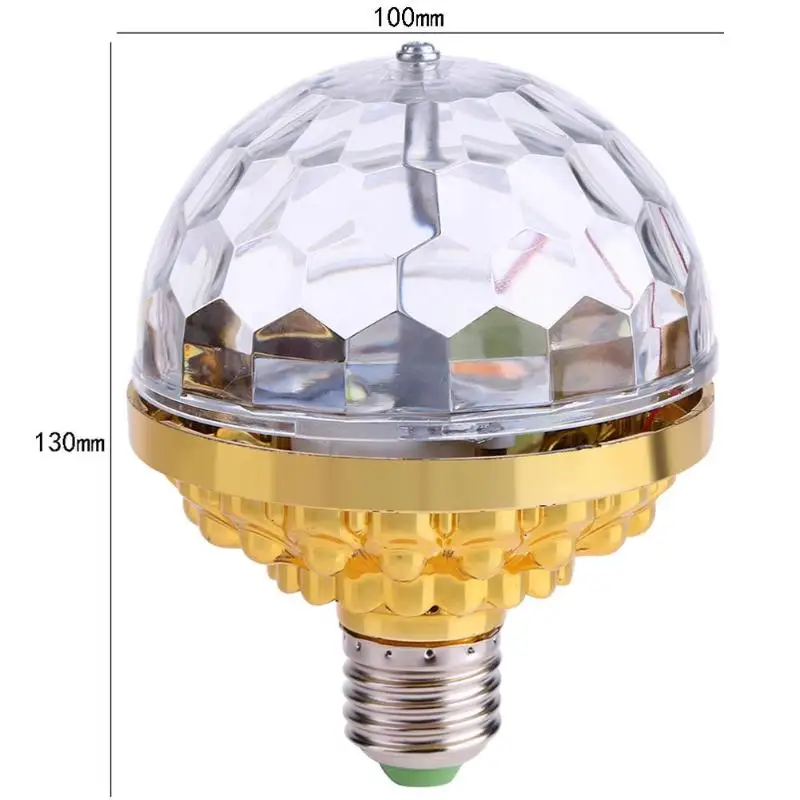 

6W Colorful Rotating Lamp 100-240V E27 Lamp Crystal LED Stage Light Bulb For Disco Party DJ Bar Christmas Light
