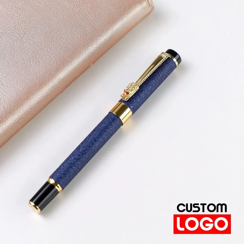 

Metal Texture Business Sign Pen Custom Logo Text Lettering Gift Pen Stainless Steel Pen Body Pen Three Colors Optional