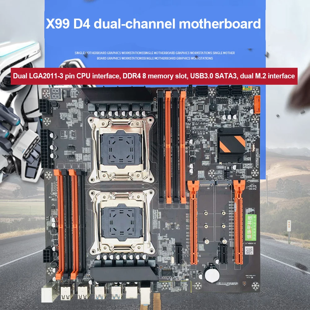 X99 Процессор DDR4 памяти материнская плата печатная модуля двойной Серверная LGA2011 3