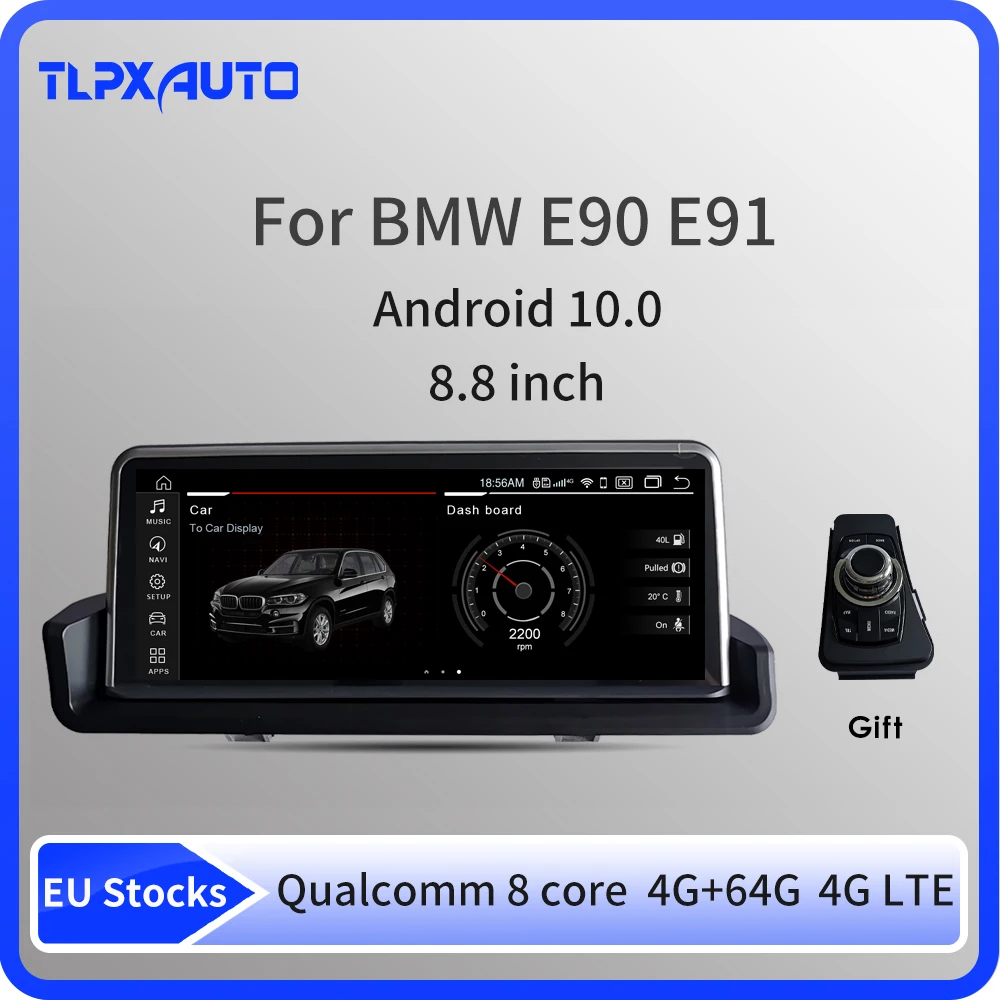 Автомобильный мультимедийный блок Qualcomm 8 ядер дюйма Android 10 0 для BMW E90 E91 E92 E93 2005 2012