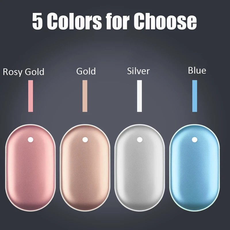 

2022.2 in 1 Mini Power Bank 5200mAh Hand Warmer Winter Double-Side Heating Pocket Powerbank 5V 2A Long-Life Lithium Ion