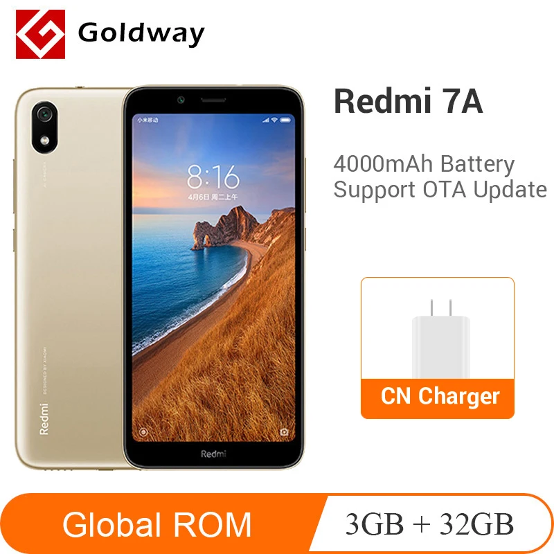 Xiaomi Redmi 7A 7 A 3 Гб оперативной памяти 32 встроенной смартфон глобальная прошивка