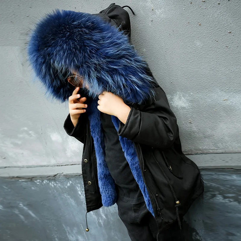 2019 г. Детские куртки из натурального кроличьего меха зимние пальто для девочек со