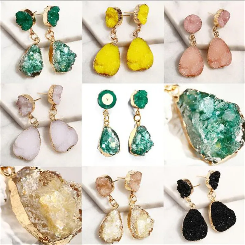 Новые креативные капли воды серьги для женщин ZA конфеты цвета кристалл женские