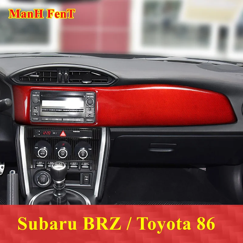 

For Subaru BRZ Toyota 86 Dashboard Panel Real Carbon Fiber Interior Decoration 3D Sticker 2017-2021