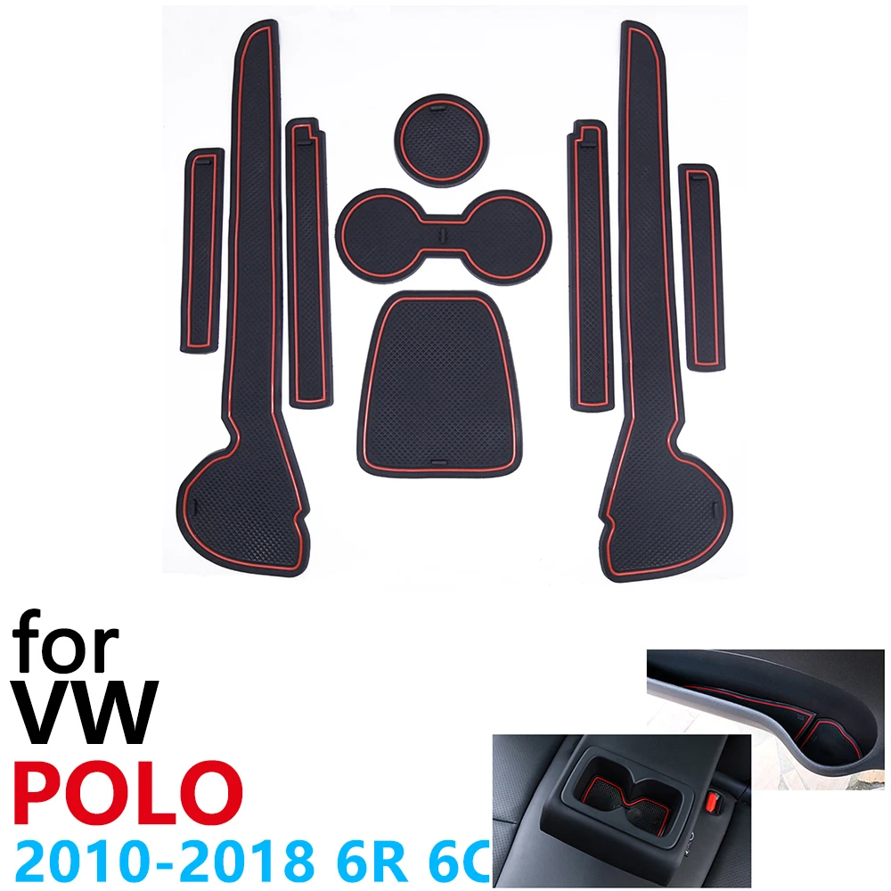 Противоскользящий резиновый коврик для подстаканника дверной паз VW POLO MK5 6R 6C 2010 ~