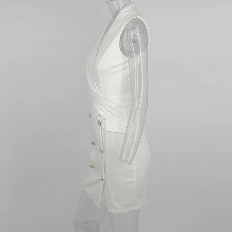 Женское офисное платье-блейзер Ohvera повседневное мини-платье с v-образным вырезом