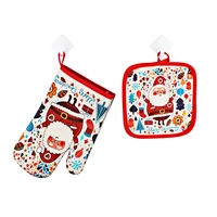 set of oven mitt and heat resistant pot holder pad protective oven gloves the goods for kitchen gadgets party new year xmas gift