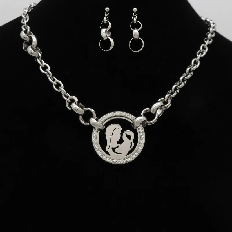 Комплект из колье и серёг нержавеющей стали | Украшения аксессуары