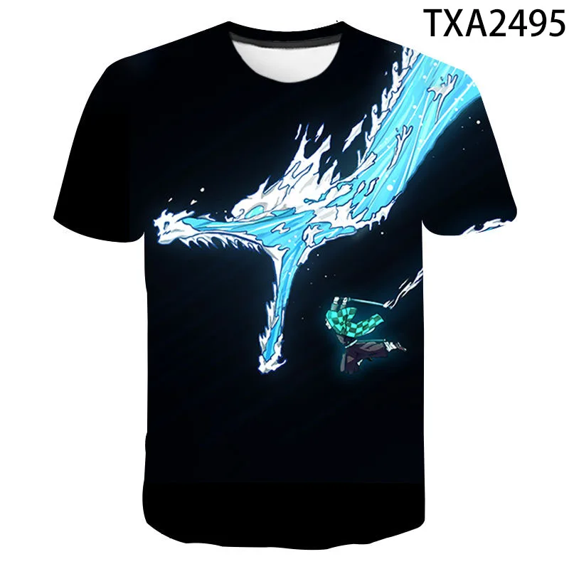 Anime T Shirt Demon Slayer Kimetsu no Yaiba Cosplay Men Women Children Kamado Tanjirou Nezuko sword Tee Cool | Мужская одежда