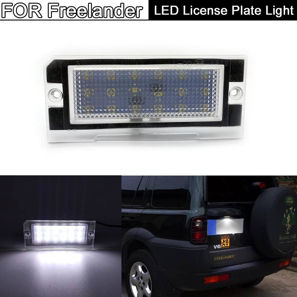 

White LED License Plate Light Number Plate Lamp For Land Rover Freelander 1 1998 1999 2000 2001 2002 2003 2004 2005 2006