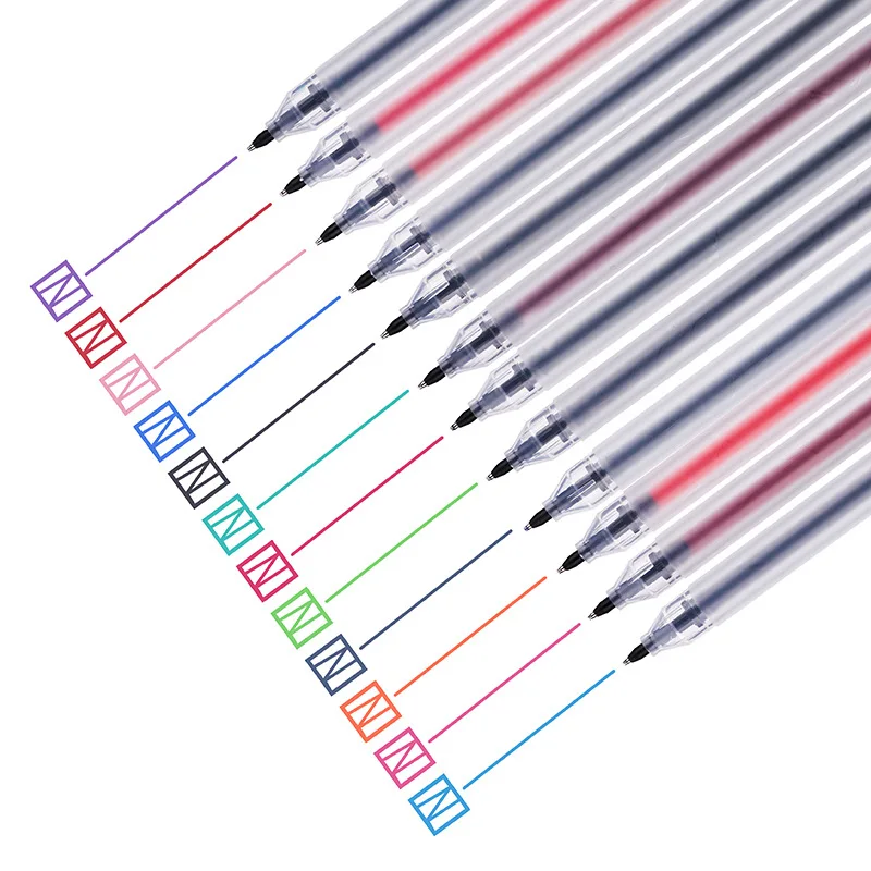 12 Цветов Fineliners MUJI Стиль гелевая ручка 0 5 мм цвет чернил Maker школьные канцелярские