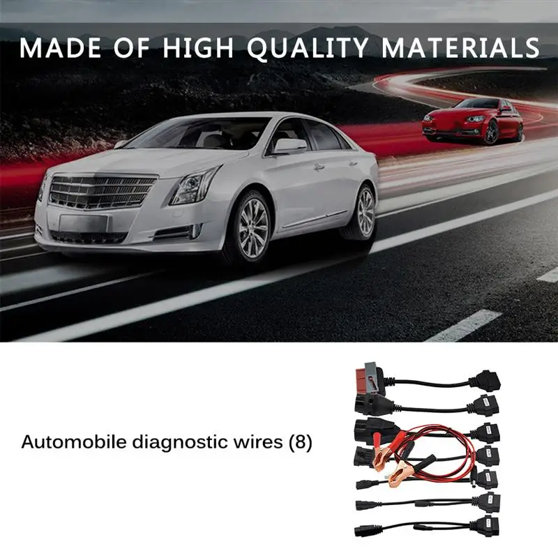 

8pcs Effective Car Diagnostic Cables Car Tester Adapter Cable Car Bluetooth Diagnostic Tester Cable for Car Bluetooth Tester