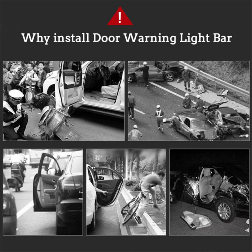

Car Door Automotive LED Light Opening Warning Strip Light Flashing Flowing
