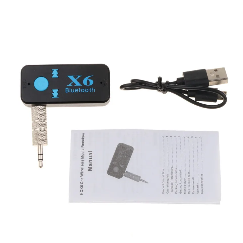 Bluetooth-приемник v4.1 3 в 1 автомобильный комплект bluetooth 5 мм aux + TF-кардридер гарнитура